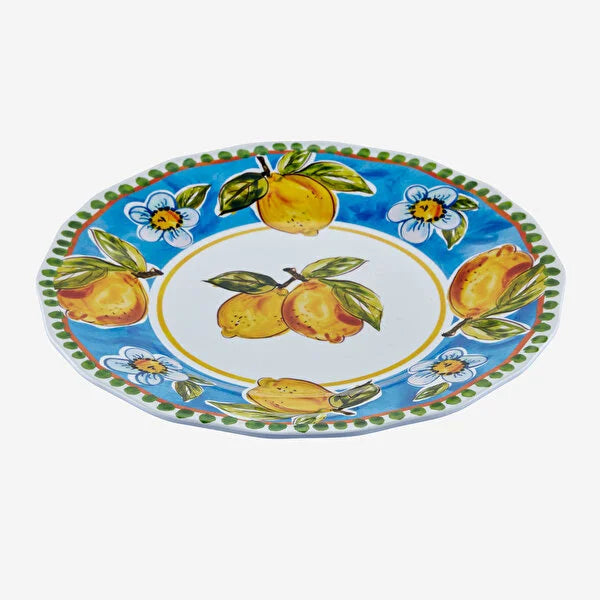 Chiara Alessi Capri Blue Melamine Dinner Plate CAMFF0281BW