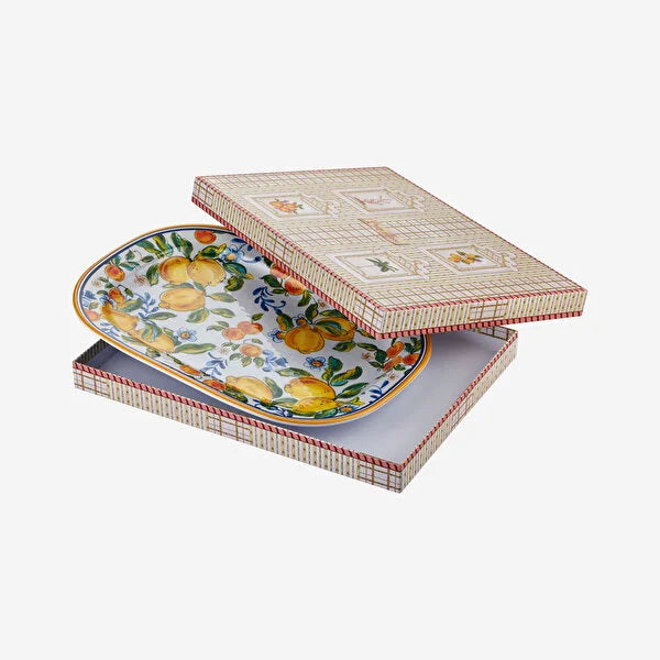 Chiara Alessi Capri Mavi Melamin Servis Tabağı CAMTT0788BW #TİCSBRANDS#