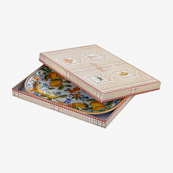 Chiara Alessi Capri Blue Melamine Serving Plate CAMTT0788BW