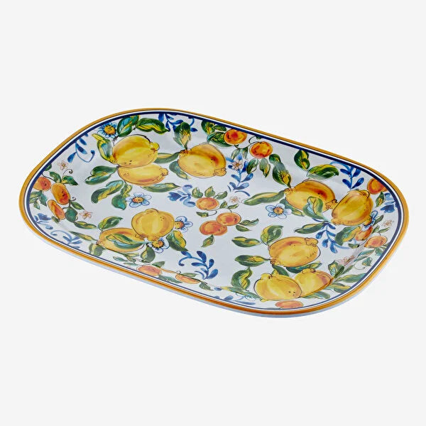 Chiara Alessi Capri Blue Melamine Serving Plate CAMTT0788BW