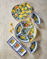Load image into Gallery viewer, Chiara Alessi Capri Blue Melamine 3-Compartment Snack Bowl CAMVV0003BW
