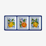 Load image into Gallery viewer, Chiara Alessi Capri Blue Melamine 3-Compartment Snack Bowl CAMVV0003BW
