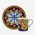 Load image into Gallery viewer, Chiara Alessi Capri Blue Porcelain Coffee Cup Set CAPFL2ECBL2
