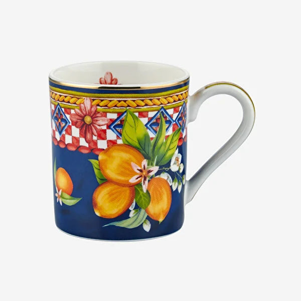 Chiara Alessi Capri Blue Porcelain Coffee Cup Set CAPFL2ECBL2