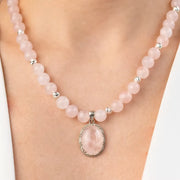 5-1 Gümüş Detaylı Pembe Kuvars Kolye mzkcb0-gy.myshopify.com Gümüş Detaylı Pembe Kuvars Kolye #TİCSBRANDS#