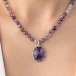 Load image into Gallery viewer, 7 Fasetli Ametist Doğal Taş Kolye mzkcb0-gy.myshopify.com Fasetli Ametist Doğal Taş Kolye #TİCSBRANDS#
