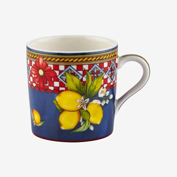 Chiara Alessi Capri Blue Porcelain Coffee Cup Set CAPTNFL1ECBL2