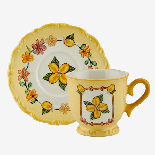 Chiara Alessi Il Sogno Sarı Stoneware Kahve Fincan Seti CASIS4627YL2 #TİCSBRANDS#