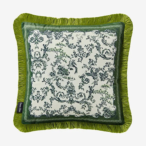 Chiara Alessi Carpe Diem Green Velvet Decorative Pillow CATFG4343GR