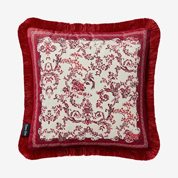Chiara Alessi Carpe Diem Red Velvet Decorative Pillow CATFG4343RD