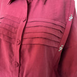 Load image into Gallery viewer, S-5908 CERAMONY Pleated Detailed Set 2 Sizes - RED PLUM
