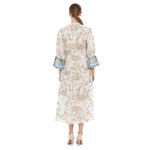 Load image into Gallery viewer, KİWE Dik Yakalı Desenli Midi Bej Elbise mzkcb0-gy.myshopify.com KİWE Dik Yakalı Desenli Midi Bej Elbise #TİCSBRANDS#
