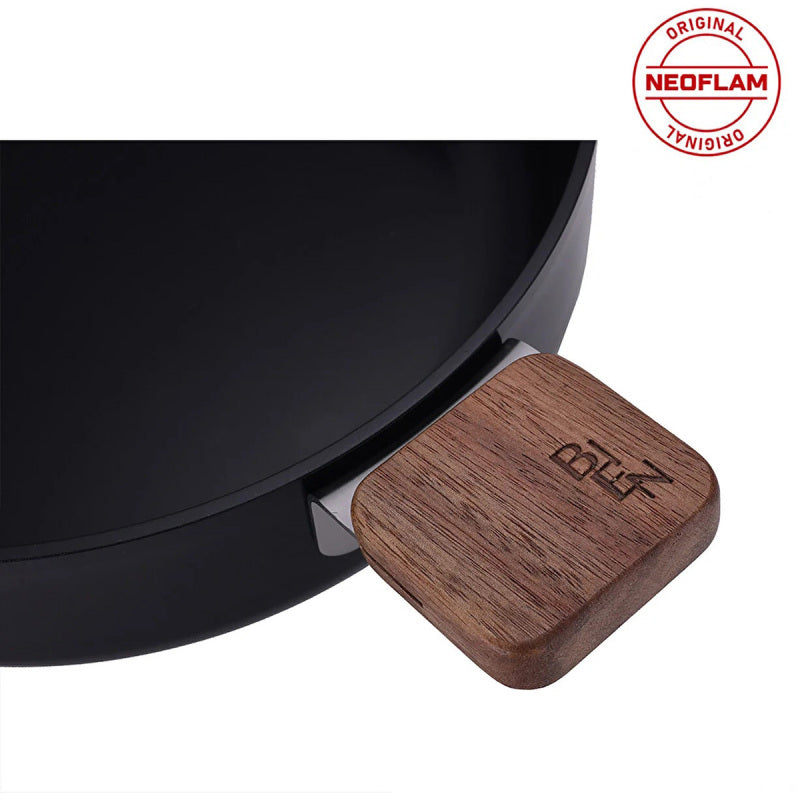 Neoflam Bien Black 10-Piece Induction Pot and Pan Set with Acacia Wood Handles