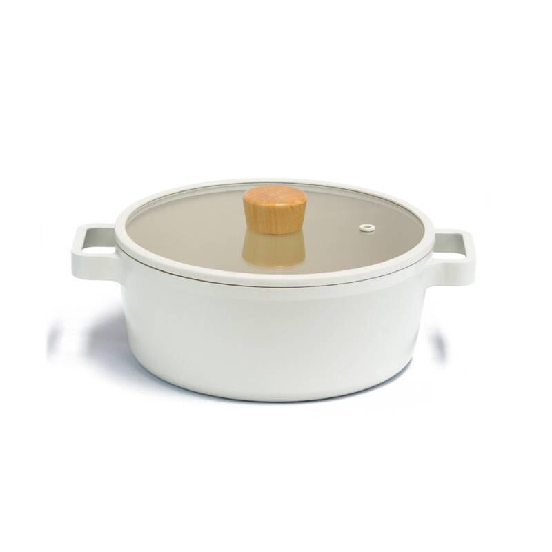 Neoflam Fika Cast Aluminum Pot with Glass Lid 22 cm