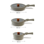 Load image into Gallery viewer, Neoflam Midas Gray 15 Piece Detachable Handle Nestable Induction Pot and Pan Set
