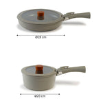 Load image into Gallery viewer, Neoflam Midas Gray 15 Piece Detachable Handle Nestable Induction Pot and Pan Set
