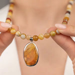 Load image into Gallery viewer, 4- Doğal Taş Madalyon Kolye mzkcb0-gy.myshopify.com Doğal Taş Madalyon Kolye #TİCSBRANDS#
